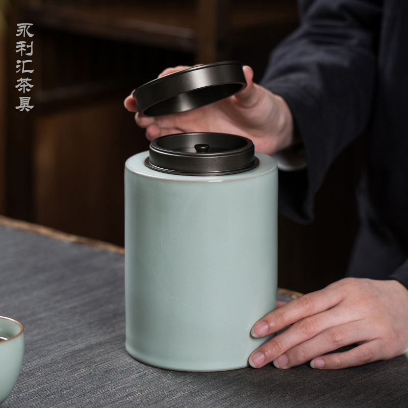 Your up pot containing small jingdezhen ceramic store tea caddy fixings seal household kung fu tea accessories