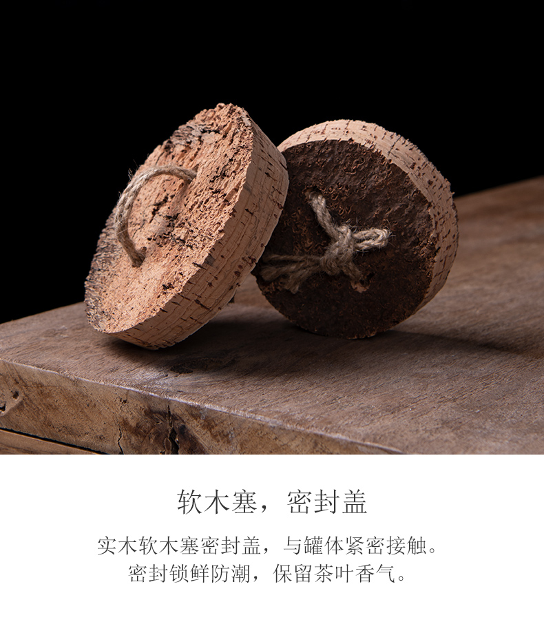 Jingdezhen ceramic large pu 'er tea, green tea caddy fixings household seal storage POTS of tea tea urn medium bucket