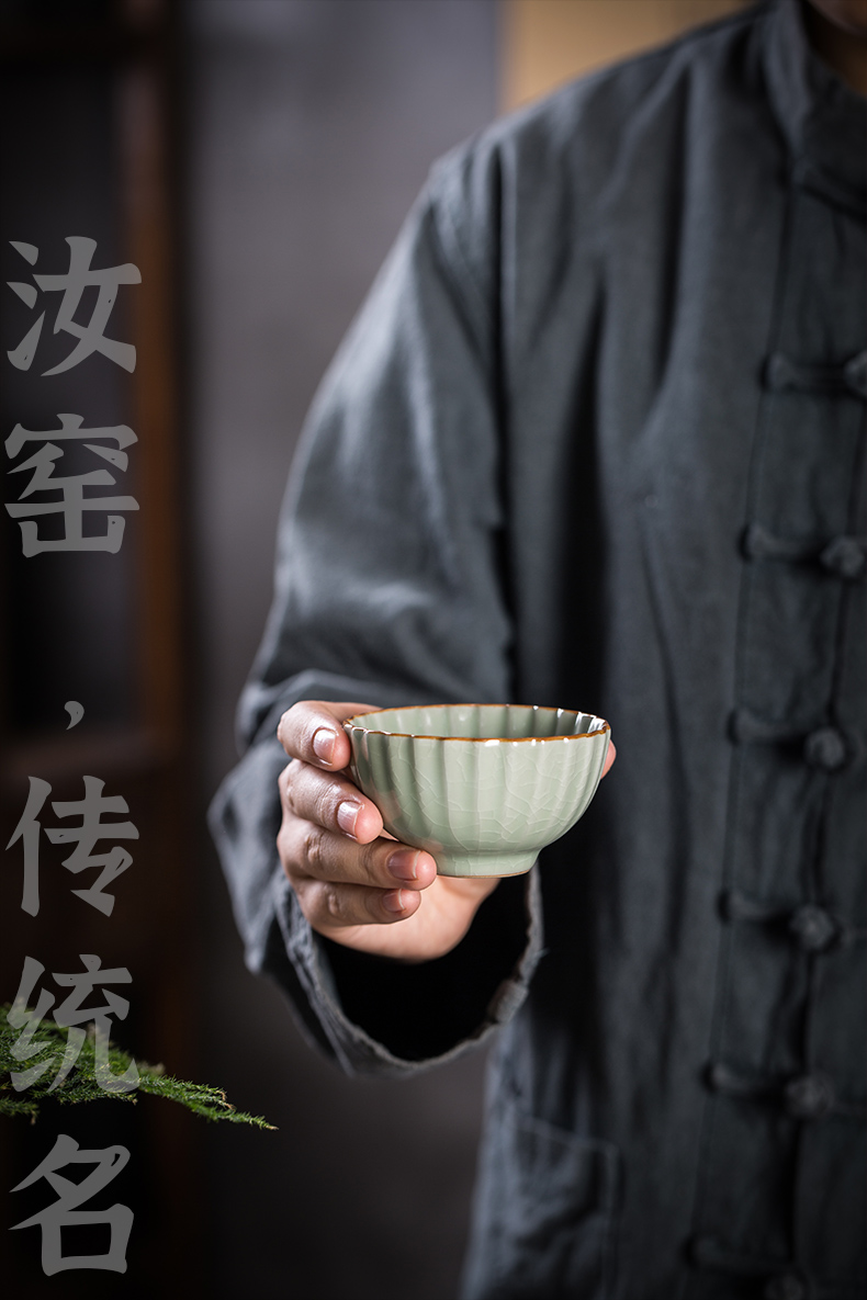 Open the slice your up kung fu tea cups can raise the master cup single cup sample tea cup creative manual single single ceramic tea set