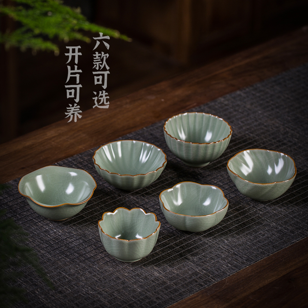 Open the slice your up kung fu tea cups can raise the master cup single cup sample tea cup creative manual single single ceramic tea set