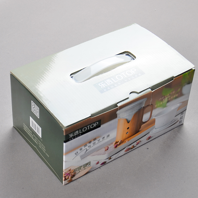 Public remit glass filter office bamboo ceramic tea cup with handle with cover health tea separation