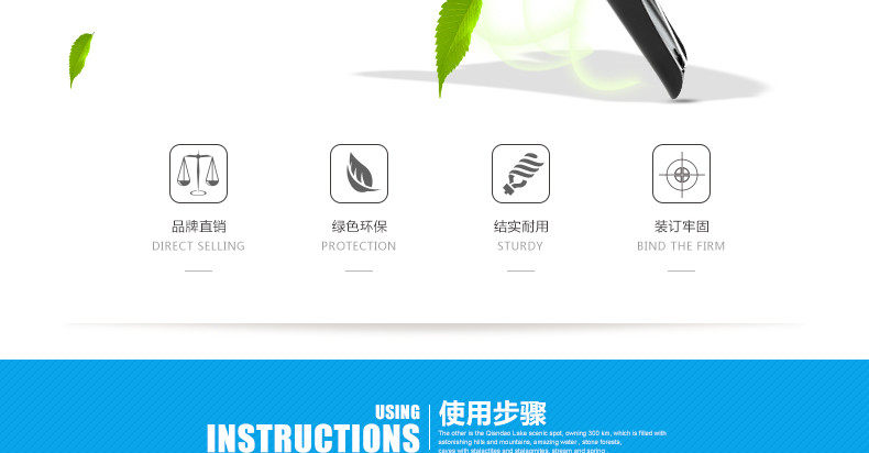 可得优手握式订书机 省力大号钉书机 加厚 订书器 进口大号订书器