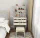 Trendy Dressing Table with Integrated Storage Cabinet, Economical Bedroom Makeup Table, Modern Minimalist Small Dressing Table