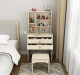 Trendy Dressing Table with Integrated Storage Cabinet, Economical Bedroom Makeup Table, Modern Minimalist Small Dressing Table