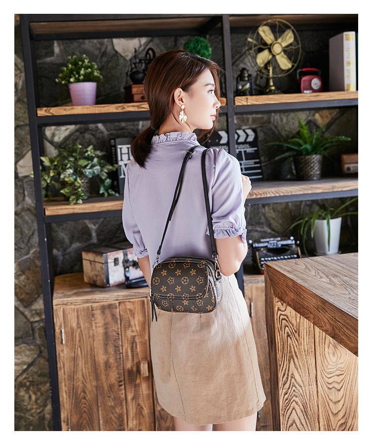 Túi xách nữ 2019 mới thời trang retro phiên bản Hàn Quốc của túi đeo chéo vai hoang dã nhiều lớp mini túi xách vuông - Túi xách nữ túi xách furla