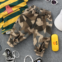 Autumn Korean version of the new childrens tooling camouflage pants boys and girls all-match casual pants childrens closed pants