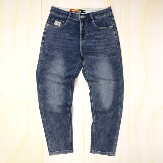 
Factory label tail goods men's jeans summer hanging gear elastic comfortable versatile slim cone-shaped small feet men's pants
