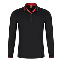 Черный красный воротник (длинные рукава)