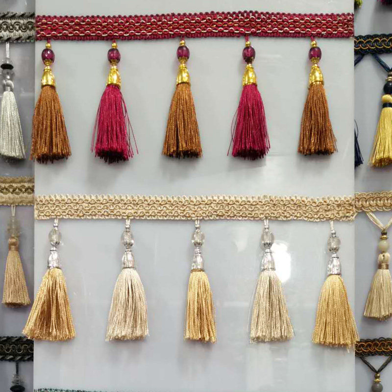 Upscale two-tone European-style curtains floral edge streaming Su hanging ears Mantle Head Sofa Clothes Trim Cloth Art Accessories Whole edition