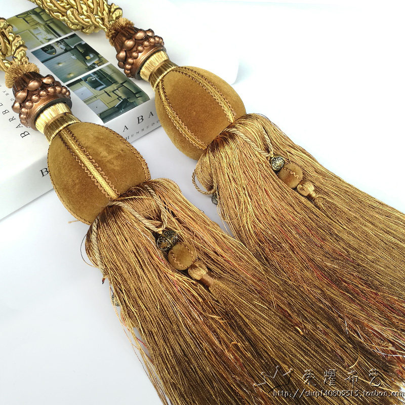 Eurostyle New Popularity Boutique Hanging Ball Strap Tied Rope Ornament Streaming Suball Curtain Accessories Upscale Suede Cloth Ball
