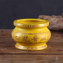  Incense burner Ceramic household incense burner Yellow Buddha light shines on demand Incense burner line incense burner for Buddha incense burner