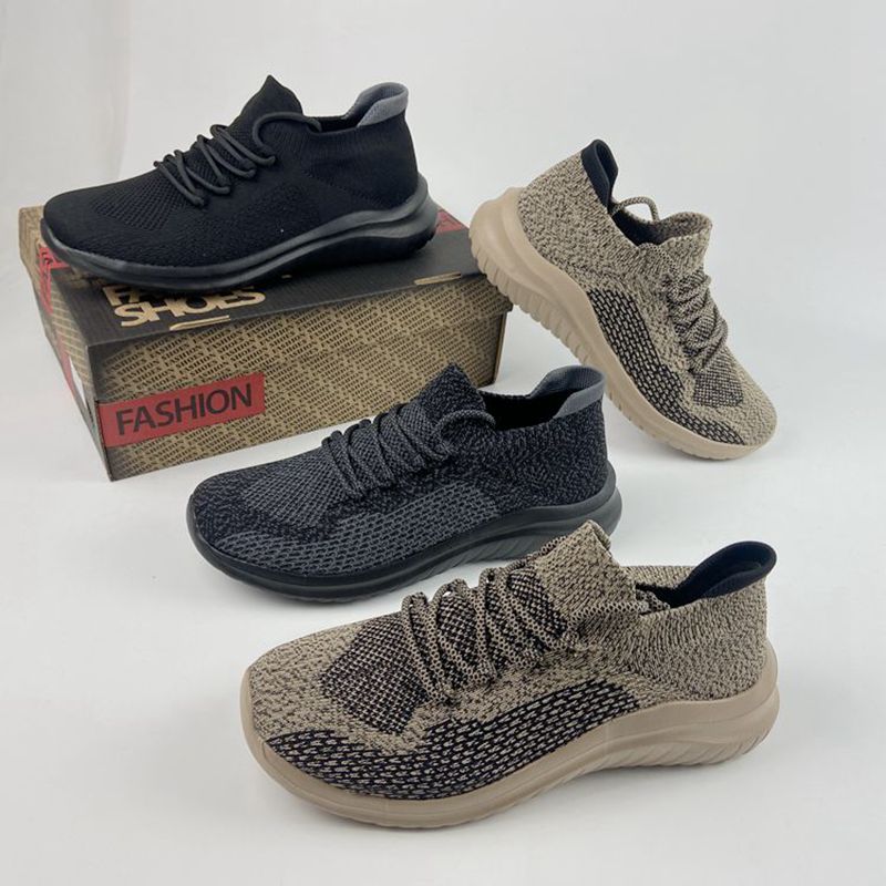 Foreign Trade Outlet Tail single Large size Men and women Fly Woven Face Breathable Fashion Sports Socks Shoes Light Sloth Casual Shoes-Taobao