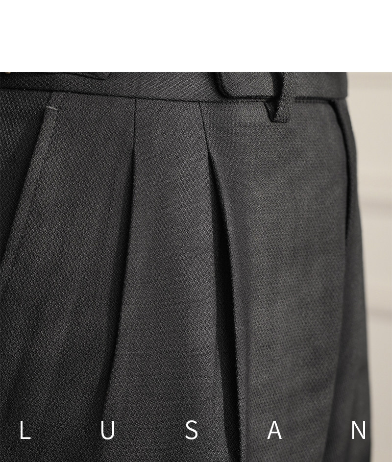 Männer Pendler All-match Neapel Hohe Taille Micro Gerade Casual Hosen Retro Herbst Business Hosen – Detail 27