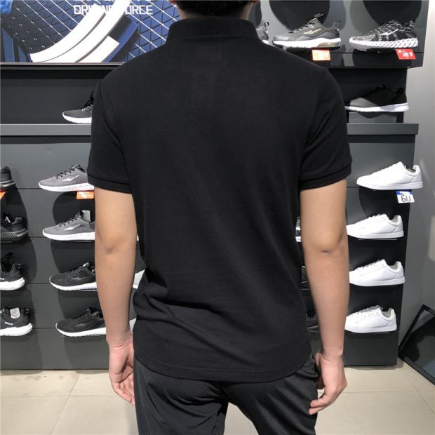 Áo thun ngắn tay mùa hè Hongxing Erke 2019 nam thoáng khí thấm mồ hôi nhẹ cổ áo POLO 11218219286 - Áo polo thể thao áo polo nam trang