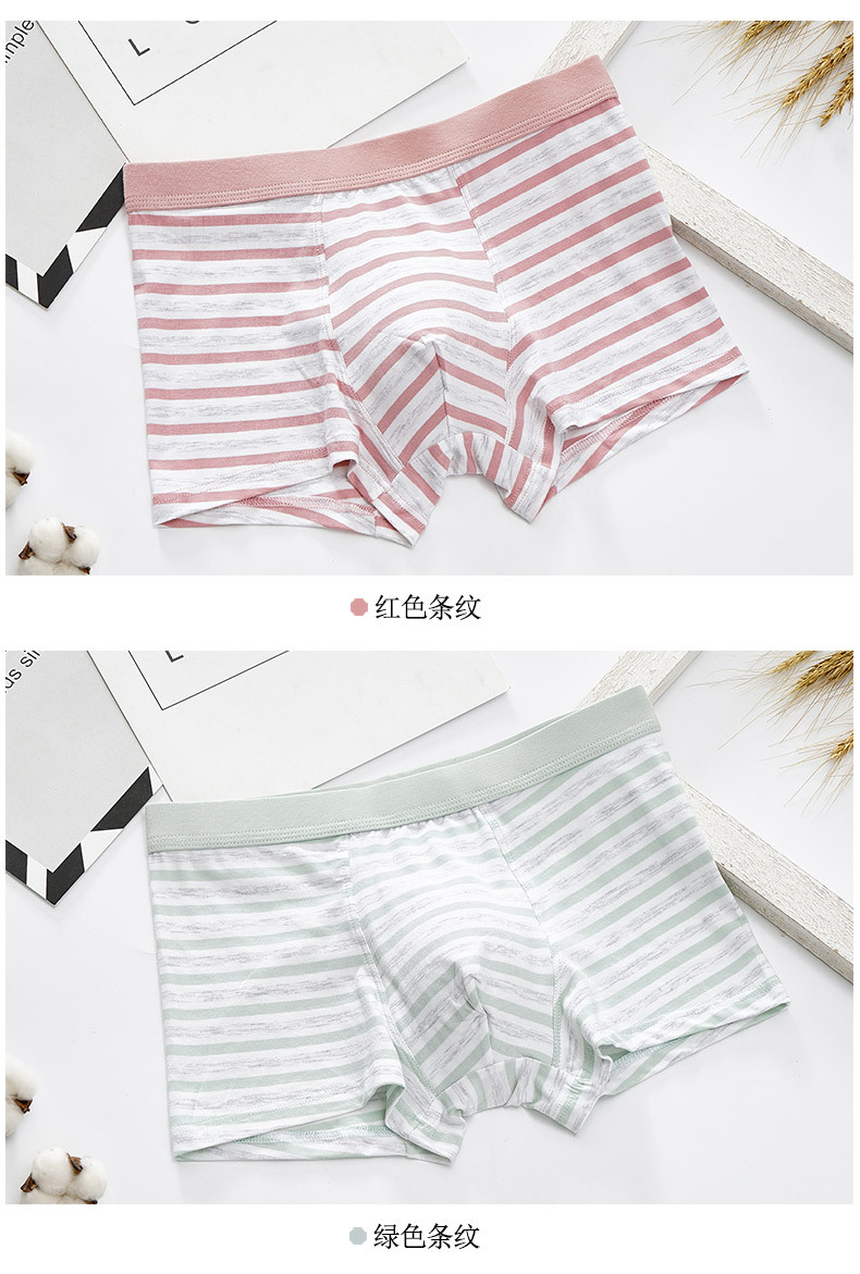 Big boy cotton boxer tóm tắt cậu bé béo 12-15 tuổi học sinh trung học cơ sở quần short vuông cộng với tăng phân bón sịp sắt