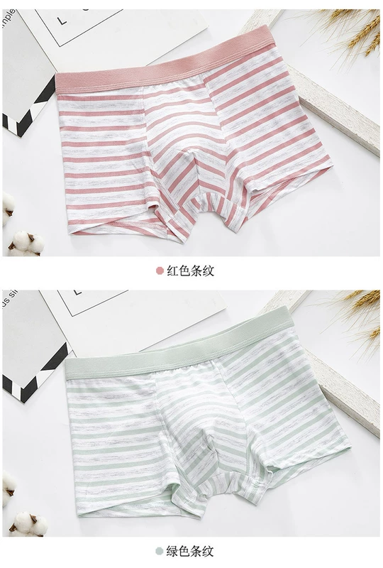 Big boy cotton boxer tóm tắt cậu bé béo 12-15 tuổi học sinh trung học cơ sở quần short vuông cộng với tăng phân bón quan sip