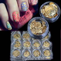 Japanese manicure special color tin foil gold foil silver foil platinum paper broken nail decorations phototherapy nail stickers