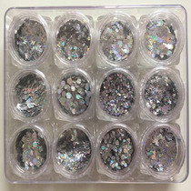 Medecor Ornament Fish Scale Laser Color Seven Color Laser Stripe Big Bright Sheet Long Thin Strip Nail Drill Tool Suit