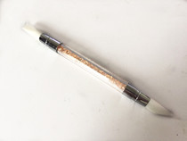 Beauty nail embossed stick nail stickers Silicone Press Pen Coated Magic Mirror Powder multifunction Carved Glue Stick