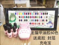 Totoro nail polish removable phototherapy cordan nail salon Barbie solid color lasting firm nail polish 60 color set