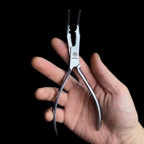 Stainless steel 6-inch 8-inch curved nose pliers multi-functional lure pliers fishing pliers hook removal hook removal repair clamping curved nose pliers