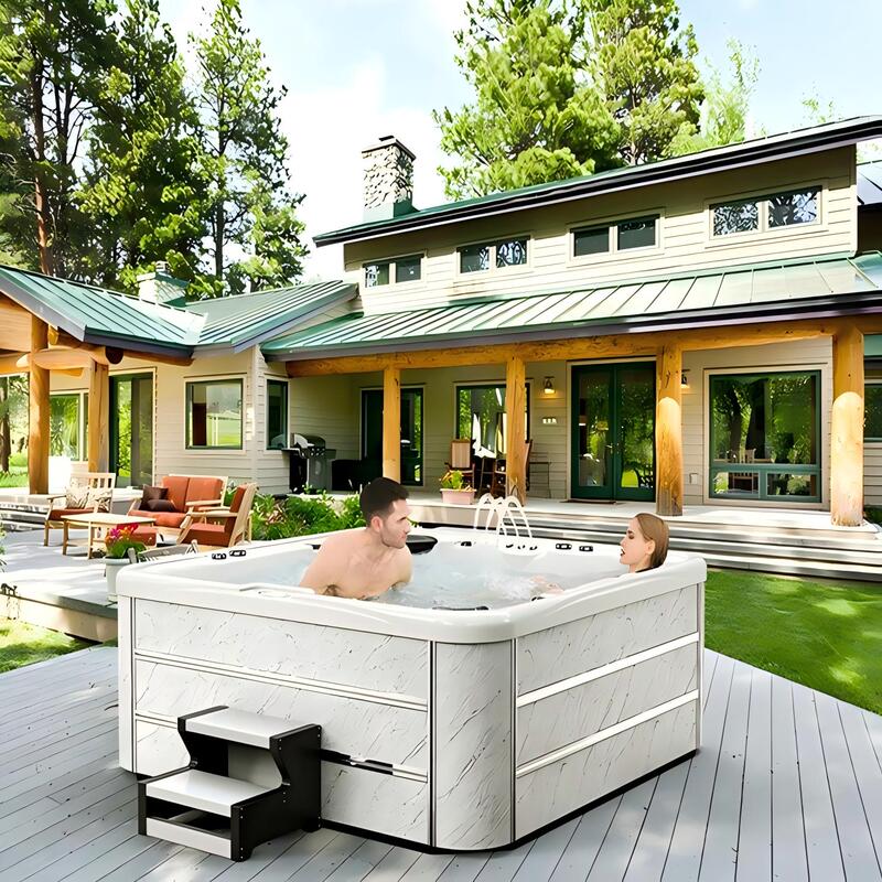 Villa Outdoor Surfing Massage Bathtub Intelligent Constant Temperature Heating Courtyard Embedded Hot Spring Bed and Breakfast Hotel Large Bath Villa Outdoor Surfing Massage Bathtub Intelligent Constant Temperature Heating Courtyard Embedded Hot Spring Bed and Breakfast Hotel Large Bath