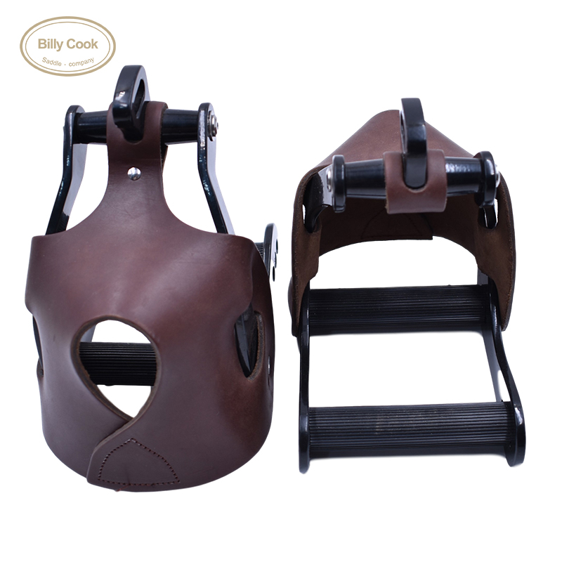 Century Dura Equestrian Items Bull Leather Horse Stirrups Ultra-Endurance Racing Horse With Foot Pedal Equestrian Safety Horse Stirrups