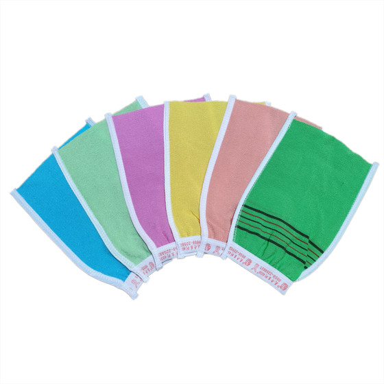 Popular Kanhe factory direct sales bath gloves, bath brush, single layer fine sand, back rub, mud bath rub and bath towel