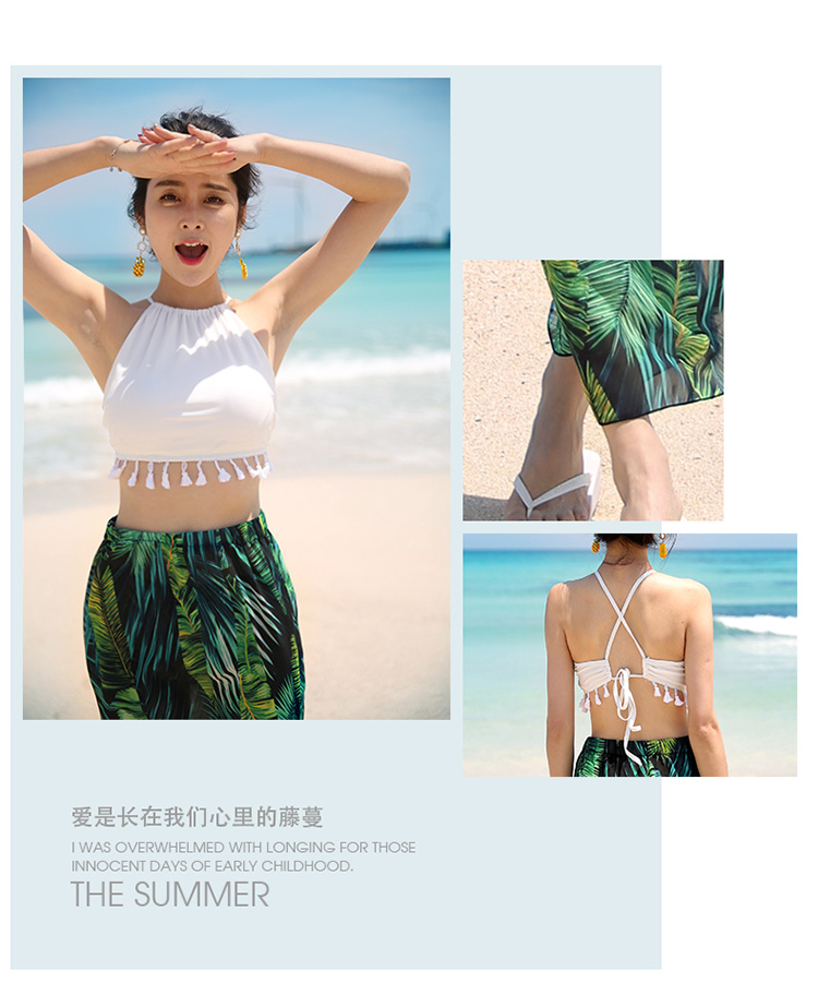 Cặp đôi đồ bơi nữ váy kỳ nghỉ ngực nhỏ Hàn Quốc bên bờ biển bikini bikini ba mảnh nóng bỏng đồ đôi đi biển nam nữ