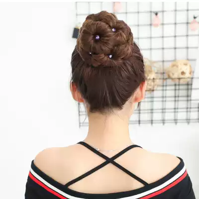 Nine flower diamond grab clip flower head wig ball head wig bag hairclip lifelike natural hair bag curler female