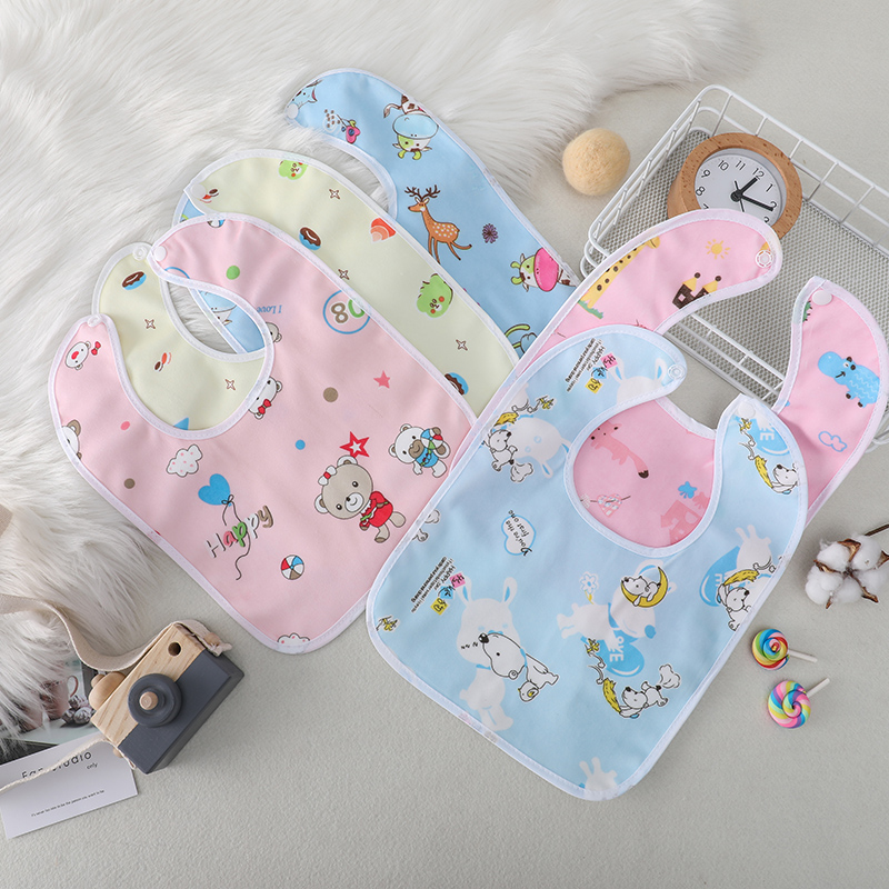 Five dress baby baby waterproof spruff towel cotton suede bib newborn baby newborn by button.