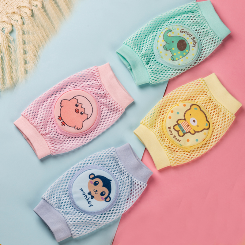 New Four Seasons Baby kneecap cotton for baby crawl knee protection Learn Leg Anti Slip Spot Glue Breathable Protective