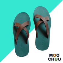 MOOCHUU Thai rubber slippers outdoor anti-skating beach shoes and summer pregnant women wearing slippers outside bathroom