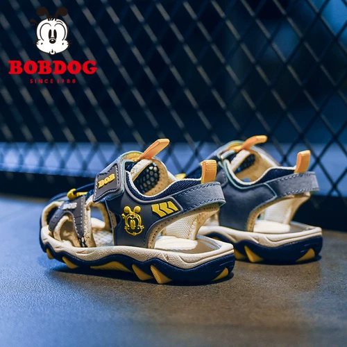 Туфли для мальчиков, летние сандалии, нескользящая детская детская сумка, пляжная обувь, мягкая подошва