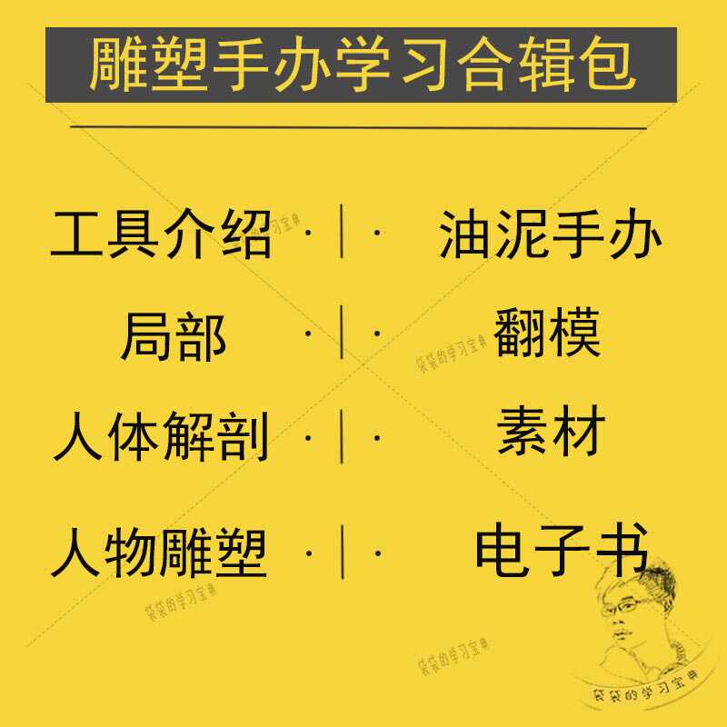 雕塑模型翻模素材nsp美國黏土製作雲藝精雕刻人物原型油泥塑教程