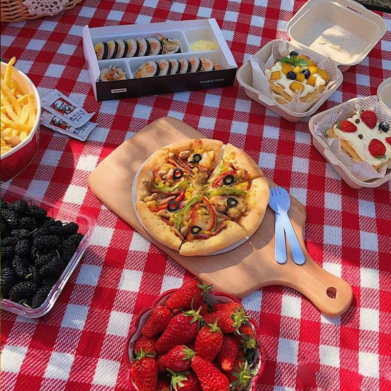 Picnic Supplies Woody Day Style Pizza Parlour home baking Baking Trays Steak tray Bread Cake Nordic Rectangle