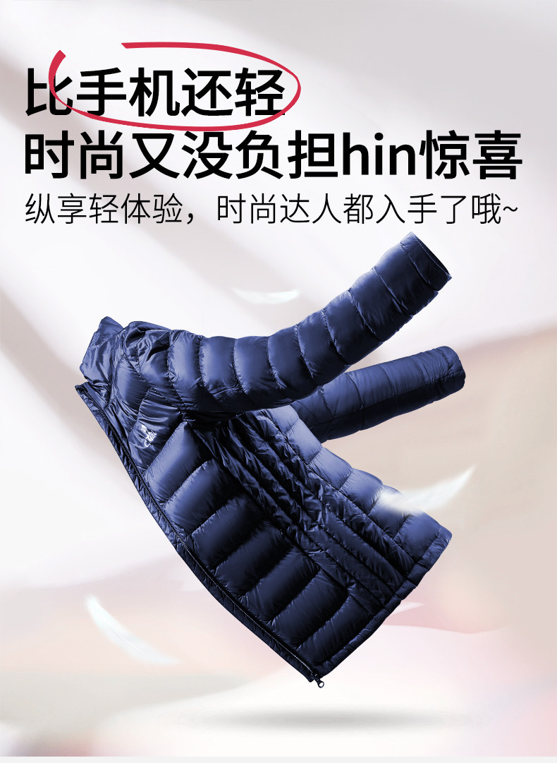 骆驼 男女短款轻薄羽绒服 90%充绒量 图3