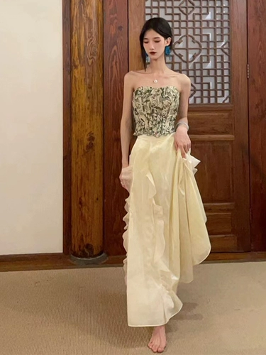 Мини-юбка со звездами в лесном стиле, классическая мини-юбка в французском придворном стиле, можно носить в обычное время, платье из двух частей