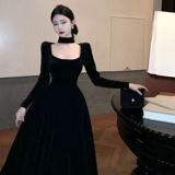 Элегантное элитное черное вечернее платье, изысканный стиль