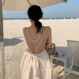 Юбка, белое летнее пляжное платье, с открытой спиной, коллекция 2022