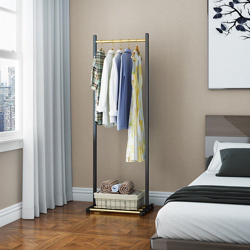 Nordic Metal Hanger Floor Bedroom Clothing Hat Rack Balcony Home Hotel Guest House Sleeping Sleeping Room Hang Clothes Rack