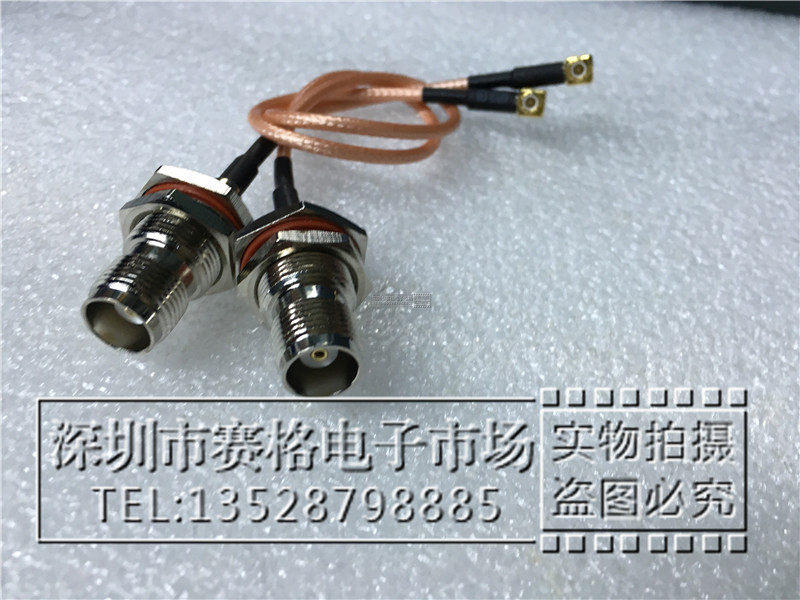 TNC female head with fixed large hex angle female thread inner hole to MCX male elbow TNC-MCX-KJRG316 wire