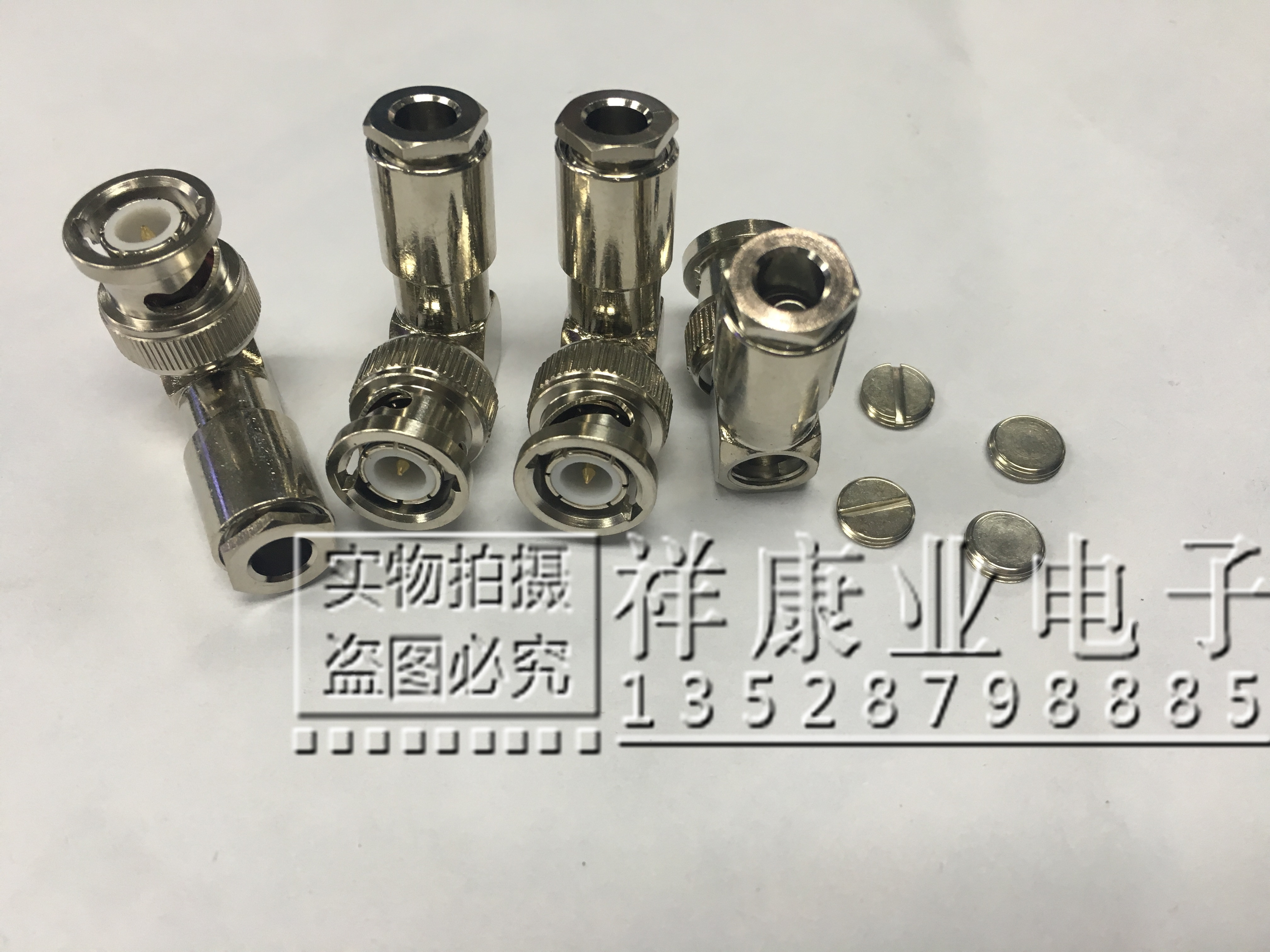 Quality pure copper Q9-JW-3 five pieces of suit-type RF connector SDI BNC male elbow matching 50-3 lines
