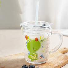 儿童刻度吸管杯水杯牛奶杯350ml