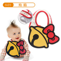 Super cute fashion three-dimensional embroidery bell shape mouth towel towel baby bib KT Velcro bib can P