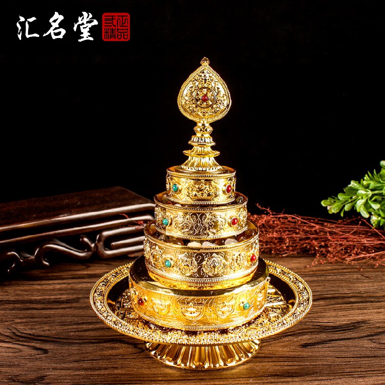 4 5-inch alloy Manzal disc four plus rows of accumulated capital Man tea Luo Tibetan Buddhism Supplies small number without depository