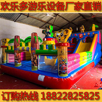 Inflatable Mold Castle Naughty Indoor outside Trampoline Jump Trampoline Park Square Playground High-style slide