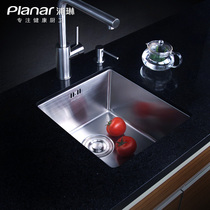 Pu Lin 304 stainless steel sink small single tank European Nakajima bar wash basin Manual tank small sink 2038BS