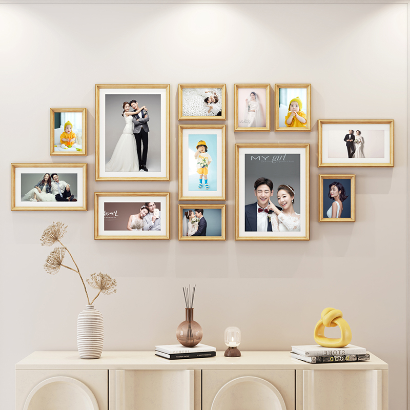 Photo Printing and Framing for Wall Hanging, Wedding Photos Made into Picture Frames, Solid Wood Photo Album Frames, Trendy Photo Frame Wall