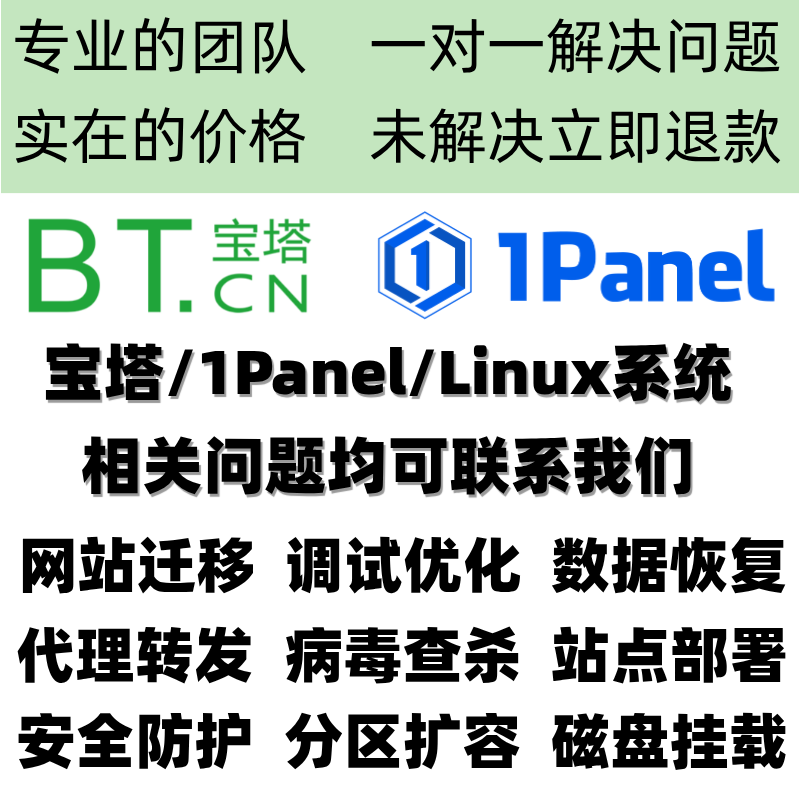 Troubleshooting of Baota Panel Issues, Website Maintenance, Repair, Setup, Rescue, Installation, Debugging, Deployment